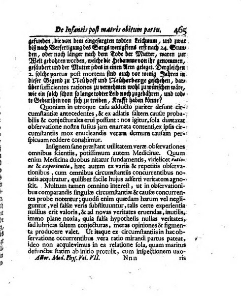 Acta physico-medica Academiae caesareae leopoldino-carolinae naturae curiosorum exhibentia ephemerides sive oservationes historias et experimenta a celeberrimis Germaniae et exterarum regionum viris habita et communicata..