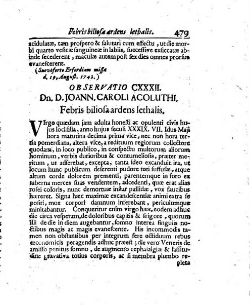 Acta physico-medica Academiae caesareae leopoldino-carolinae naturae curiosorum exhibentia ephemerides sive oservationes historias et experimenta a celeberrimis Germaniae et exterarum regionum viris habita et communicata..