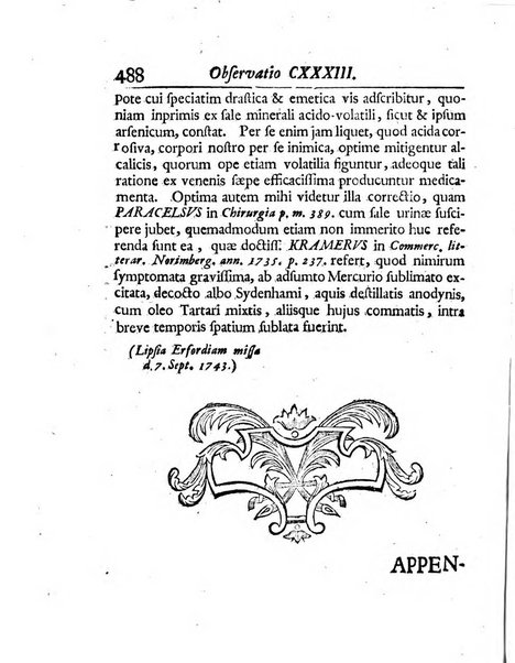 Acta physico-medica Academiae caesareae leopoldino-carolinae naturae curiosorum exhibentia ephemerides sive oservationes historias et experimenta a celeberrimis Germaniae et exterarum regionum viris habita et communicata..