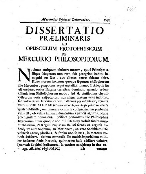 Acta physico-medica Academiae caesareae leopoldino-carolinae naturae curiosorum exhibentia ephemerides sive oservationes historias et experimenta a celeberrimis Germaniae et exterarum regionum viris habita et communicata..