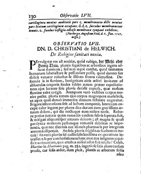 Acta physico-medica Academiae caesareae leopoldino-carolinae naturae curiosorum exhibentia ephemerides sive oservationes historias et experimenta a celeberrimis Germaniae et exterarum regionum viris habita et communicata..