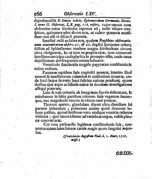 Acta physico-medica Academiae caesareae leopoldino-carolinae naturae curiosorum exhibentia ephemerides sive oservationes historias et experimenta a celeberrimis Germaniae et exterarum regionum viris habita et communicata..