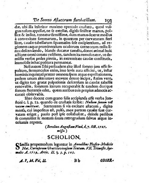 Acta physico-medica Academiae caesareae leopoldino-carolinae naturae curiosorum exhibentia ephemerides sive oservationes historias et experimenta a celeberrimis Germaniae et exterarum regionum viris habita et communicata..