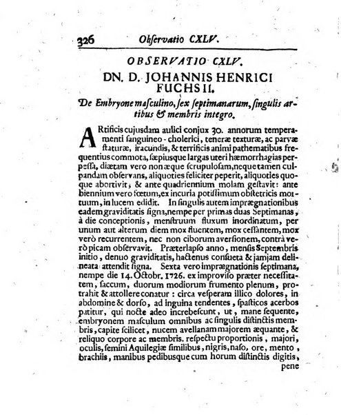 Acta physico-medica Academiae caesareae leopoldino-carolinae naturae curiosorum exhibentia ephemerides sive oservationes historias et experimenta a celeberrimis Germaniae et exterarum regionum viris habita et communicata..