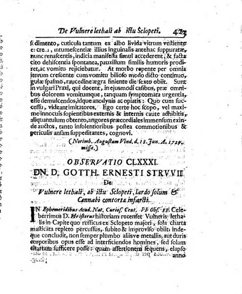 Acta physico-medica Academiae caesareae leopoldino-carolinae naturae curiosorum exhibentia ephemerides sive oservationes historias et experimenta a celeberrimis Germaniae et exterarum regionum viris habita et communicata..