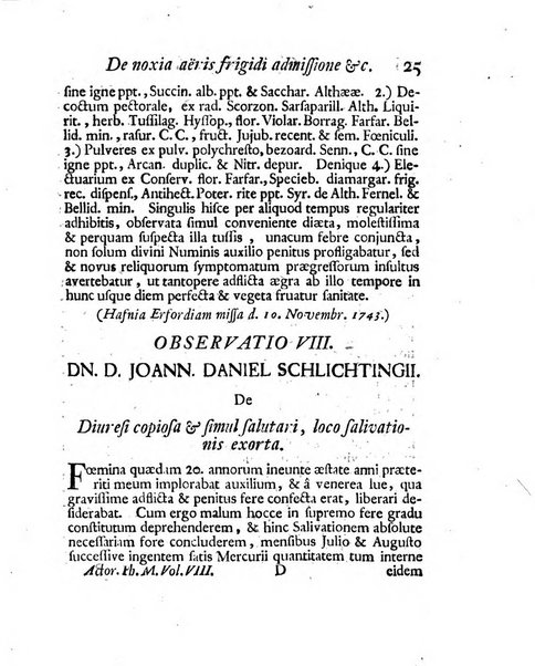 Acta physico-medica Academiae caesareae leopoldino-carolinae naturae curiosorum exhibentia ephemerides sive oservationes historias et experimenta a celeberrimis Germaniae et exterarum regionum viris habita et communicata..