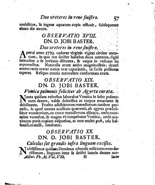 Acta physico-medica Academiae caesareae leopoldino-carolinae naturae curiosorum exhibentia ephemerides sive oservationes historias et experimenta a celeberrimis Germaniae et exterarum regionum viris habita et communicata..