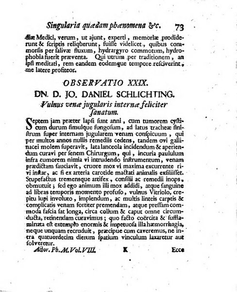 Acta physico-medica Academiae caesareae leopoldino-carolinae naturae curiosorum exhibentia ephemerides sive oservationes historias et experimenta a celeberrimis Germaniae et exterarum regionum viris habita et communicata..