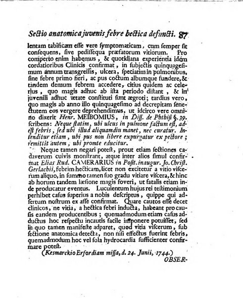 Acta physico-medica Academiae caesareae leopoldino-carolinae naturae curiosorum exhibentia ephemerides sive oservationes historias et experimenta a celeberrimis Germaniae et exterarum regionum viris habita et communicata..