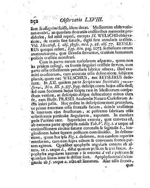 Acta physico-medica Academiae caesareae leopoldino-carolinae naturae curiosorum exhibentia ephemerides sive oservationes historias et experimenta a celeberrimis Germaniae et exterarum regionum viris habita et communicata..