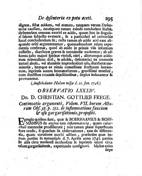 Acta physico-medica Academiae caesareae leopoldino-carolinae naturae curiosorum exhibentia ephemerides sive oservationes historias et experimenta a celeberrimis Germaniae et exterarum regionum viris habita et communicata..