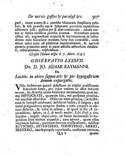 Acta physico-medica Academiae caesareae leopoldino-carolinae naturae curiosorum exhibentia ephemerides sive oservationes historias et experimenta a celeberrimis Germaniae et exterarum regionum viris habita et communicata..