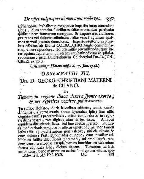 Acta physico-medica Academiae caesareae leopoldino-carolinae naturae curiosorum exhibentia ephemerides sive oservationes historias et experimenta a celeberrimis Germaniae et exterarum regionum viris habita et communicata..