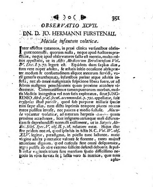 Acta physico-medica Academiae caesareae leopoldino-carolinae naturae curiosorum exhibentia ephemerides sive oservationes historias et experimenta a celeberrimis Germaniae et exterarum regionum viris habita et communicata..