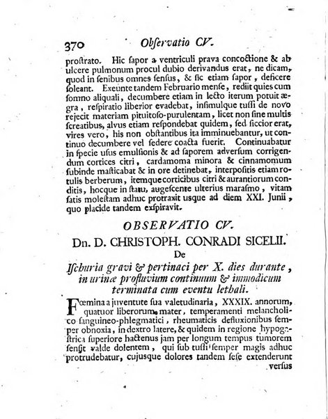 Acta physico-medica Academiae caesareae leopoldino-carolinae naturae curiosorum exhibentia ephemerides sive oservationes historias et experimenta a celeberrimis Germaniae et exterarum regionum viris habita et communicata..