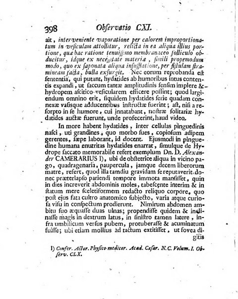 Acta physico-medica Academiae caesareae leopoldino-carolinae naturae curiosorum exhibentia ephemerides sive oservationes historias et experimenta a celeberrimis Germaniae et exterarum regionum viris habita et communicata..