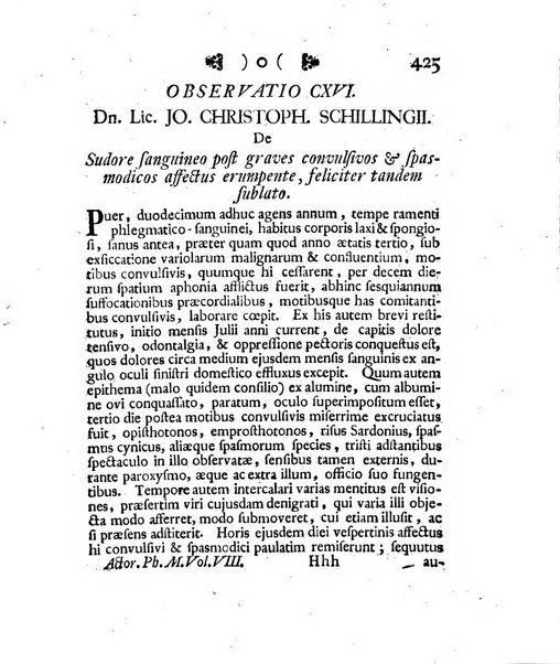 Acta physico-medica Academiae caesareae leopoldino-carolinae naturae curiosorum exhibentia ephemerides sive oservationes historias et experimenta a celeberrimis Germaniae et exterarum regionum viris habita et communicata..