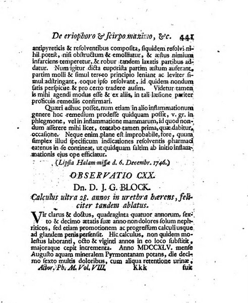 Acta physico-medica Academiae caesareae leopoldino-carolinae naturae curiosorum exhibentia ephemerides sive oservationes historias et experimenta a celeberrimis Germaniae et exterarum regionum viris habita et communicata..