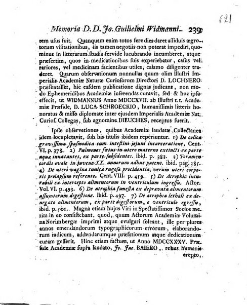 Acta physico-medica Academiae caesareae leopoldino-carolinae naturae curiosorum exhibentia ephemerides sive oservationes historias et experimenta a celeberrimis Germaniae et exterarum regionum viris habita et communicata..