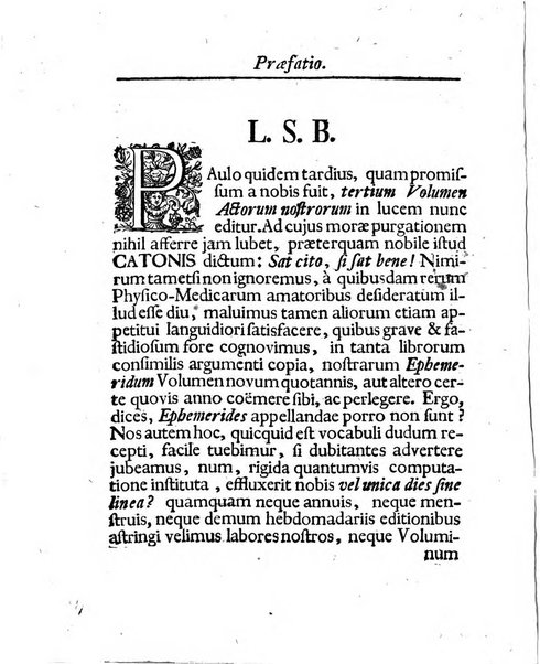 Acta physico-medica Academiae caesareae leopoldino-carolinae naturae curiosorum exhibentia ephemerides sive oservationes historias et experimenta a celeberrimis Germaniae et exterarum regionum viris habita et communicata..