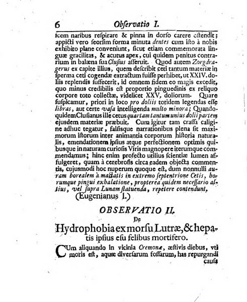 Acta physico-medica Academiae caesareae leopoldino-carolinae naturae curiosorum exhibentia ephemerides sive oservationes historias et experimenta a celeberrimis Germaniae et exterarum regionum viris habita et communicata..