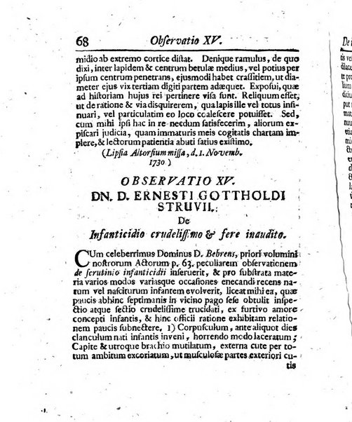 Acta physico-medica Academiae caesareae leopoldino-carolinae naturae curiosorum exhibentia ephemerides sive oservationes historias et experimenta a celeberrimis Germaniae et exterarum regionum viris habita et communicata..