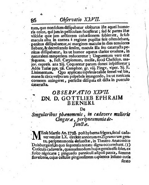 Acta physico-medica Academiae caesareae leopoldino-carolinae naturae curiosorum exhibentia ephemerides sive oservationes historias et experimenta a celeberrimis Germaniae et exterarum regionum viris habita et communicata..