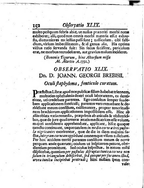 Acta physico-medica Academiae caesareae leopoldino-carolinae naturae curiosorum exhibentia ephemerides sive oservationes historias et experimenta a celeberrimis Germaniae et exterarum regionum viris habita et communicata..