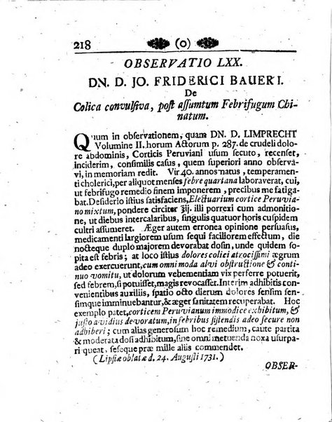 Acta physico-medica Academiae caesareae leopoldino-carolinae naturae curiosorum exhibentia ephemerides sive oservationes historias et experimenta a celeberrimis Germaniae et exterarum regionum viris habita et communicata..