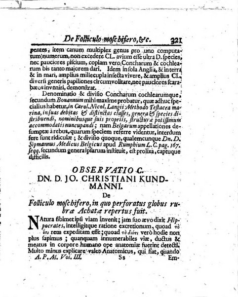 Acta physico-medica Academiae caesareae leopoldino-carolinae naturae curiosorum exhibentia ephemerides sive oservationes historias et experimenta a celeberrimis Germaniae et exterarum regionum viris habita et communicata..