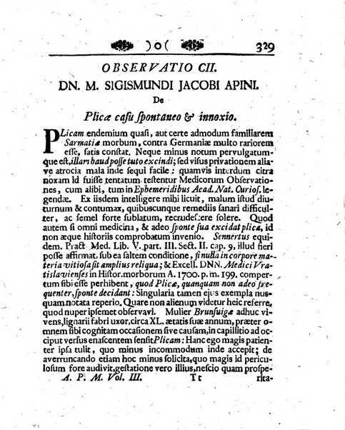 Acta physico-medica Academiae caesareae leopoldino-carolinae naturae curiosorum exhibentia ephemerides sive oservationes historias et experimenta a celeberrimis Germaniae et exterarum regionum viris habita et communicata..