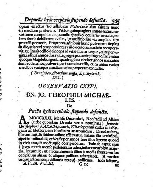 Acta physico-medica Academiae caesareae leopoldino-carolinae naturae curiosorum exhibentia ephemerides sive oservationes historias et experimenta a celeberrimis Germaniae et exterarum regionum viris habita et communicata..