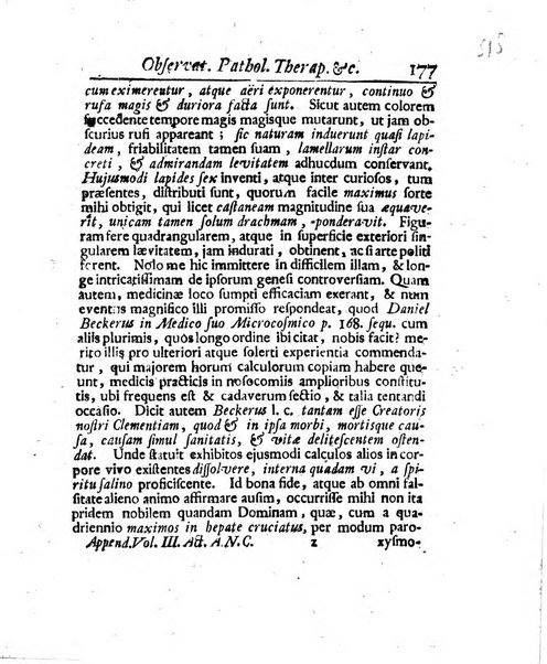 Acta physico-medica Academiae caesareae leopoldino-carolinae naturae curiosorum exhibentia ephemerides sive oservationes historias et experimenta a celeberrimis Germaniae et exterarum regionum viris habita et communicata..