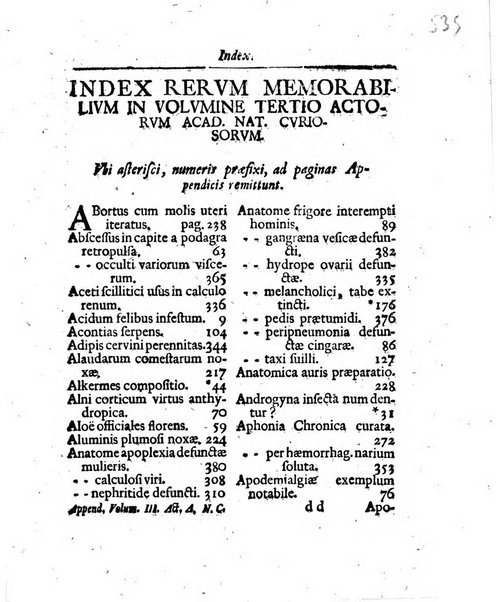 Acta physico-medica Academiae caesareae leopoldino-carolinae naturae curiosorum exhibentia ephemerides sive oservationes historias et experimenta a celeberrimis Germaniae et exterarum regionum viris habita et communicata..