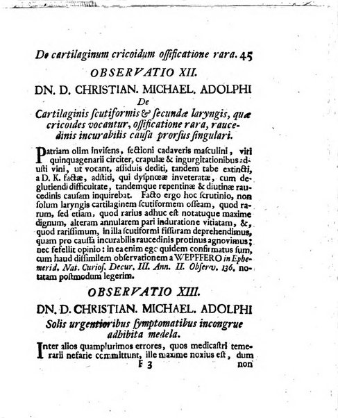 Acta physico-medica Academiae caesareae leopoldino-carolinae naturae curiosorum exhibentia ephemerides sive oservationes historias et experimenta a celeberrimis Germaniae et exterarum regionum viris habita et communicata..