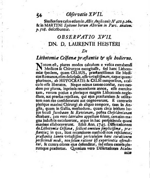 Acta physico-medica Academiae caesareae leopoldino-carolinae naturae curiosorum exhibentia ephemerides sive oservationes historias et experimenta a celeberrimis Germaniae et exterarum regionum viris habita et communicata..