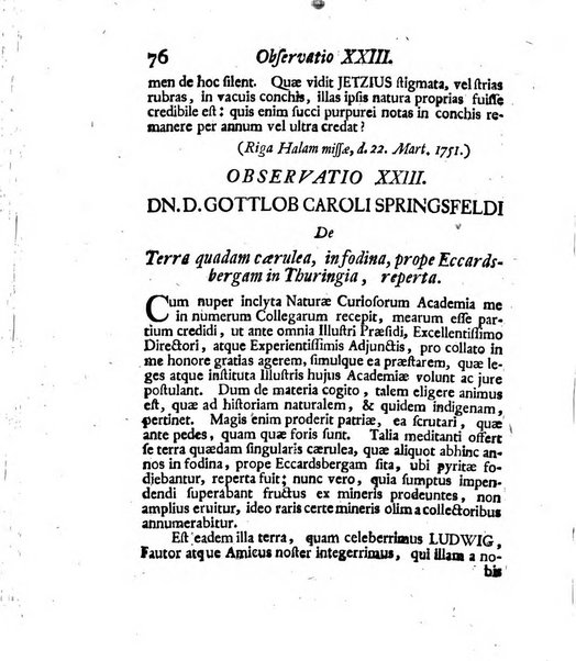 Acta physico-medica Academiae caesareae leopoldino-carolinae naturae curiosorum exhibentia ephemerides sive oservationes historias et experimenta a celeberrimis Germaniae et exterarum regionum viris habita et communicata..