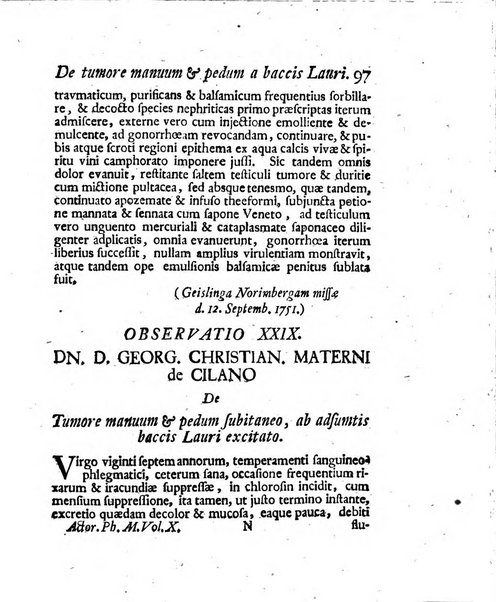 Acta physico-medica Academiae caesareae leopoldino-carolinae naturae curiosorum exhibentia ephemerides sive oservationes historias et experimenta a celeberrimis Germaniae et exterarum regionum viris habita et communicata..