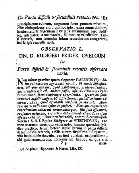 Acta physico-medica Academiae caesareae leopoldino-carolinae naturae curiosorum exhibentia ephemerides sive oservationes historias et experimenta a celeberrimis Germaniae et exterarum regionum viris habita et communicata..