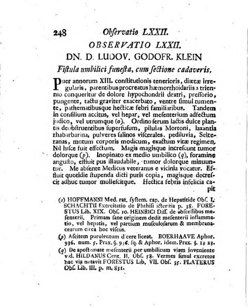 Acta physico-medica Academiae caesareae leopoldino-carolinae naturae curiosorum exhibentia ephemerides sive oservationes historias et experimenta a celeberrimis Germaniae et exterarum regionum viris habita et communicata..