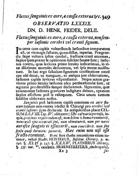 Acta physico-medica Academiae caesareae leopoldino-carolinae naturae curiosorum exhibentia ephemerides sive oservationes historias et experimenta a celeberrimis Germaniae et exterarum regionum viris habita et communicata..