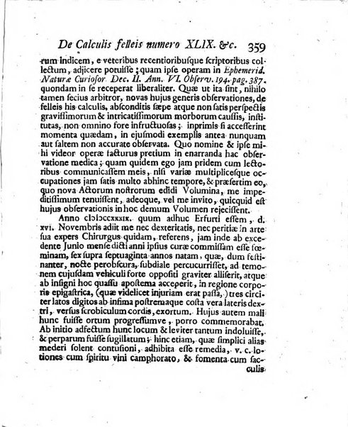 Acta physico-medica Academiae caesareae leopoldino-carolinae naturae curiosorum exhibentia ephemerides sive oservationes historias et experimenta a celeberrimis Germaniae et exterarum regionum viris habita et communicata..