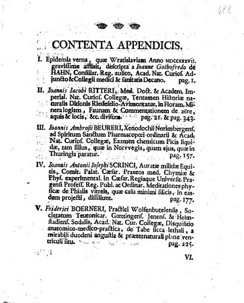 Acta physico-medica Academiae caesareae leopoldino-carolinae naturae curiosorum exhibentia ephemerides sive oservationes historias et experimenta a celeberrimis Germaniae et exterarum regionum viris habita et communicata..