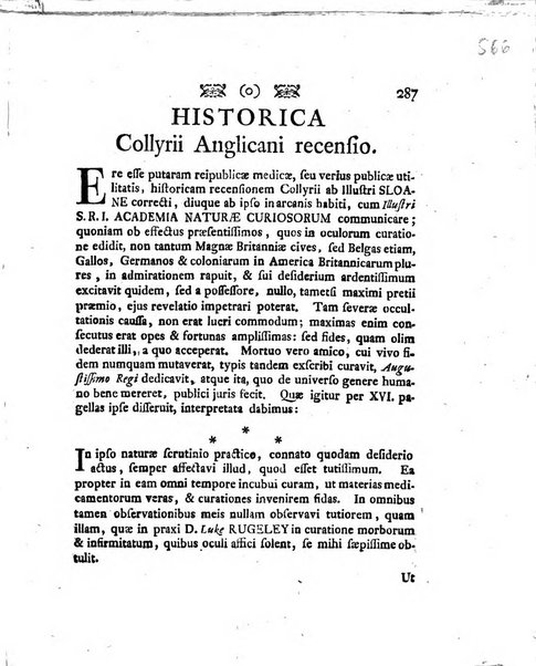 Acta physico-medica Academiae caesareae leopoldino-carolinae naturae curiosorum exhibentia ephemerides sive oservationes historias et experimenta a celeberrimis Germaniae et exterarum regionum viris habita et communicata..