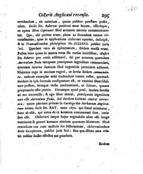 Acta physico-medica Academiae caesareae leopoldino-carolinae naturae curiosorum exhibentia ephemerides sive oservationes historias et experimenta a celeberrimis Germaniae et exterarum regionum viris habita et communicata..