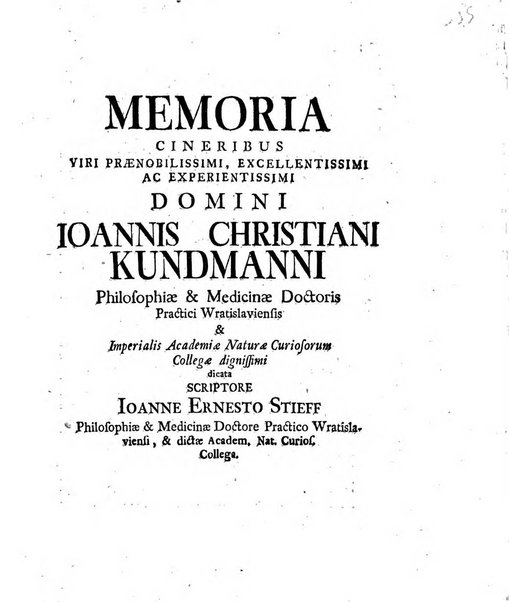 Acta physico-medica Academiae caesareae leopoldino-carolinae naturae curiosorum exhibentia ephemerides sive oservationes historias et experimenta a celeberrimis Germaniae et exterarum regionum viris habita et communicata..