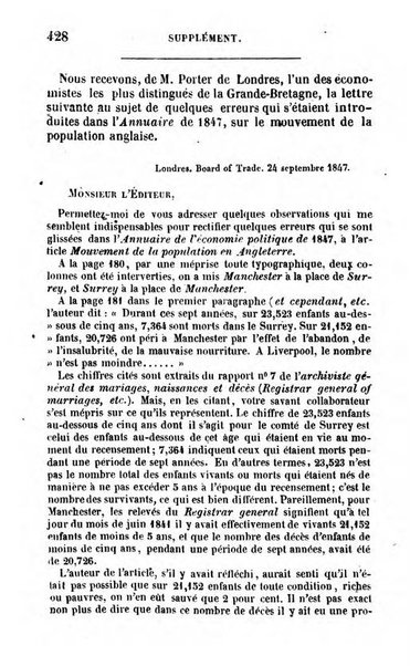 Annuaire de l'economie politique et de la statistique