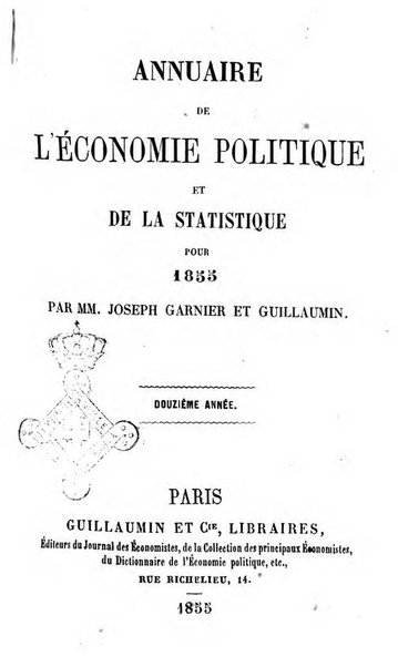 Annuaire de l'economie politique et de la statistique