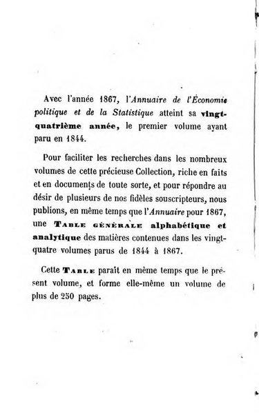 Annuaire de l'economie politique et de la statistique