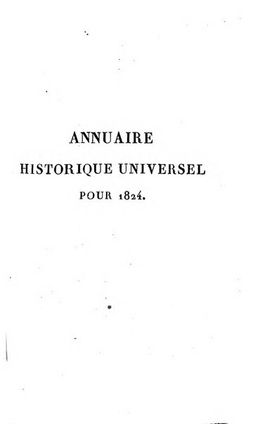 Annuaire historique universel, pour ...